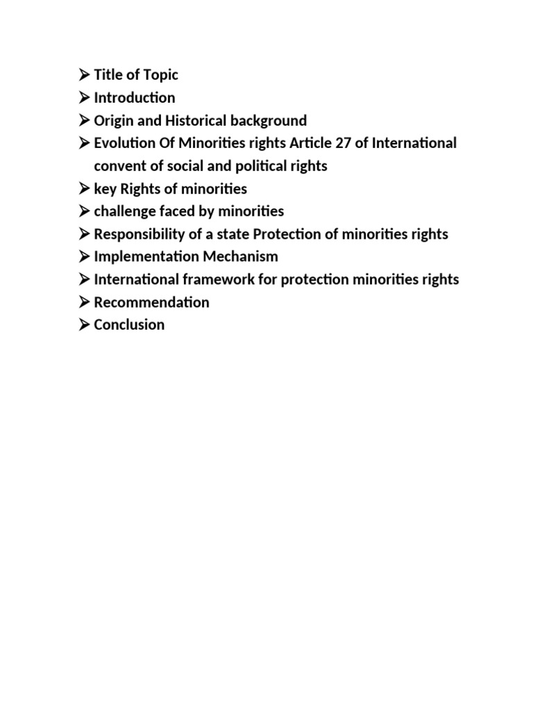 Understanding Minority Rights Protection | PDF | Human Rights ...