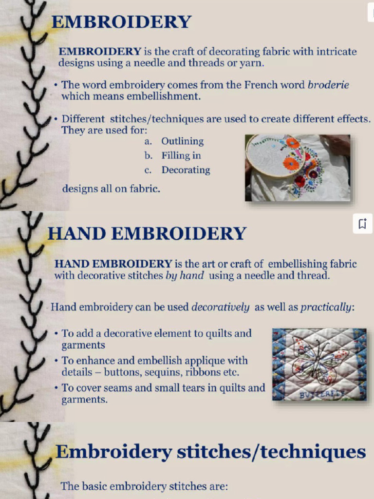 Basic Tools in Embroidery | PDF