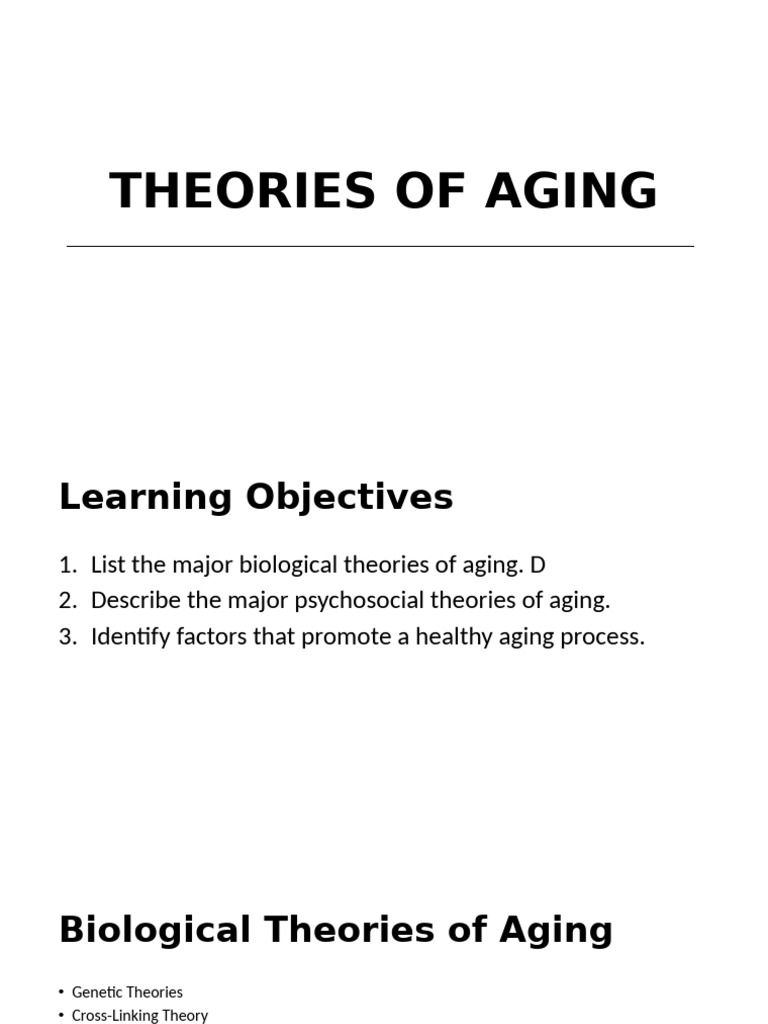 Psychosocial Theories of Aging Explained | PDF | Senescence | Ageing