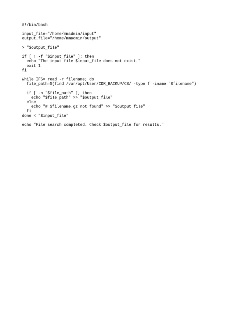 SCRIPT For Searching CDRS | PDF
