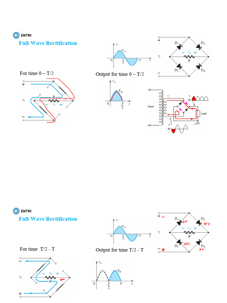 Full-Wave Rectification and Calculations | PDF