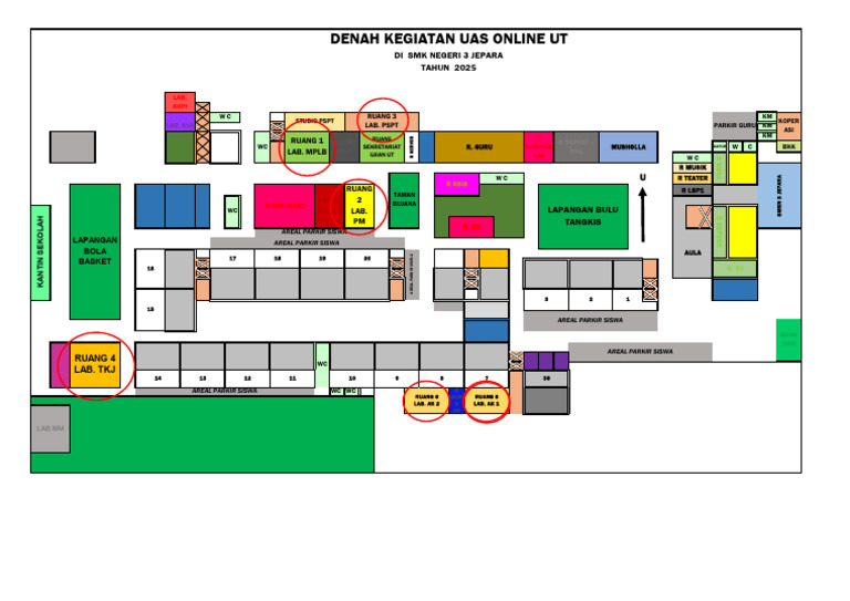 Denah UAS Online SMK Negeri 3 Jepara | PDF
