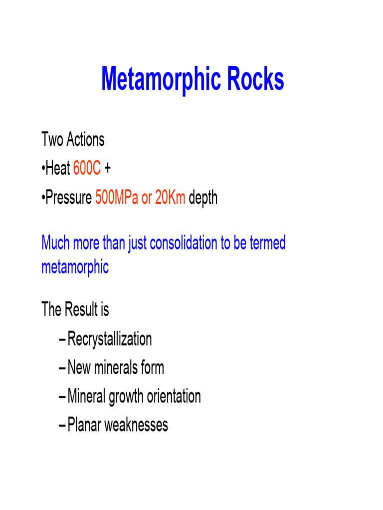 Understanding Metamorphic Rocks and Types | PDF