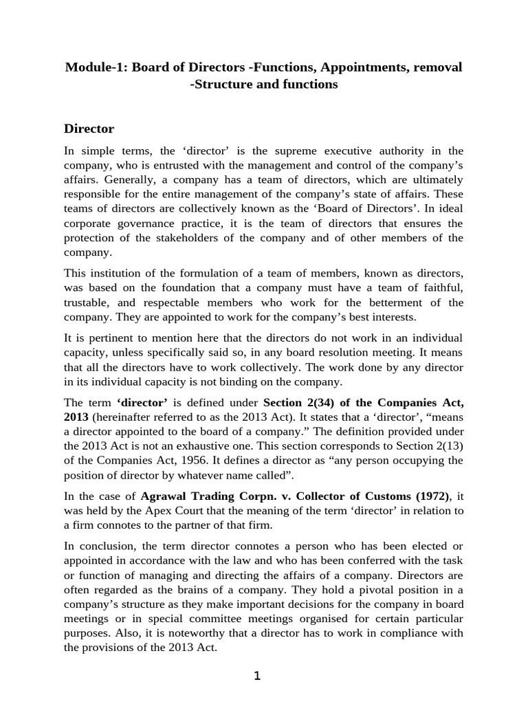 Corporate Governance | PDF | Board Of Directors | Legal Liability