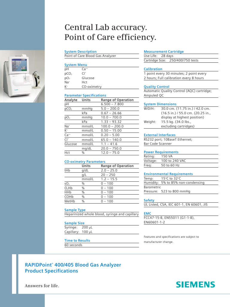 RAPIDPoint 400/405 User Manual | PDF