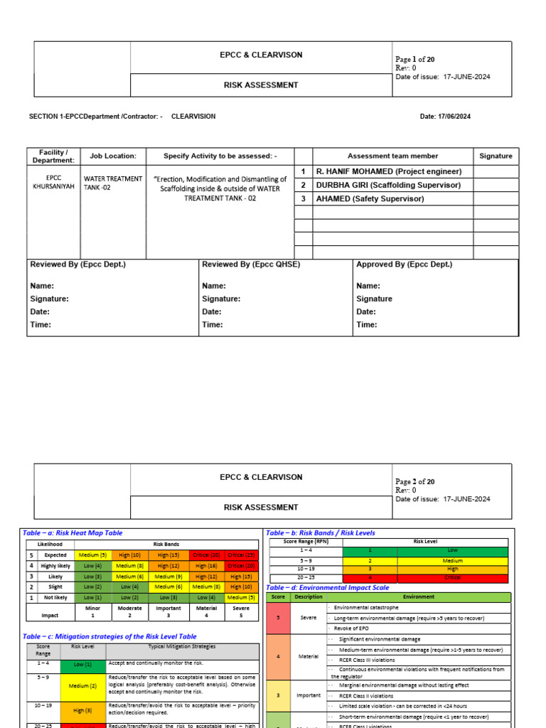 Epcc Scaffolding Ra PDF | PDF | Traffic Collision | Hypothermia