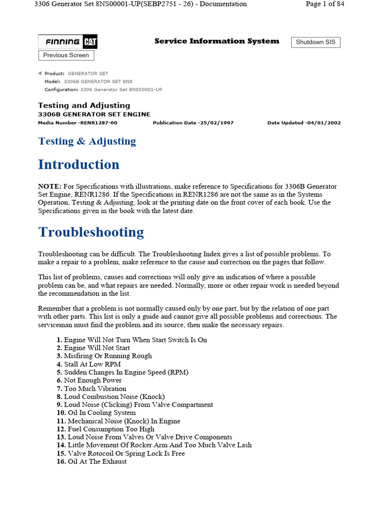 Testing and Adjusting | PDF | Leak | Engines