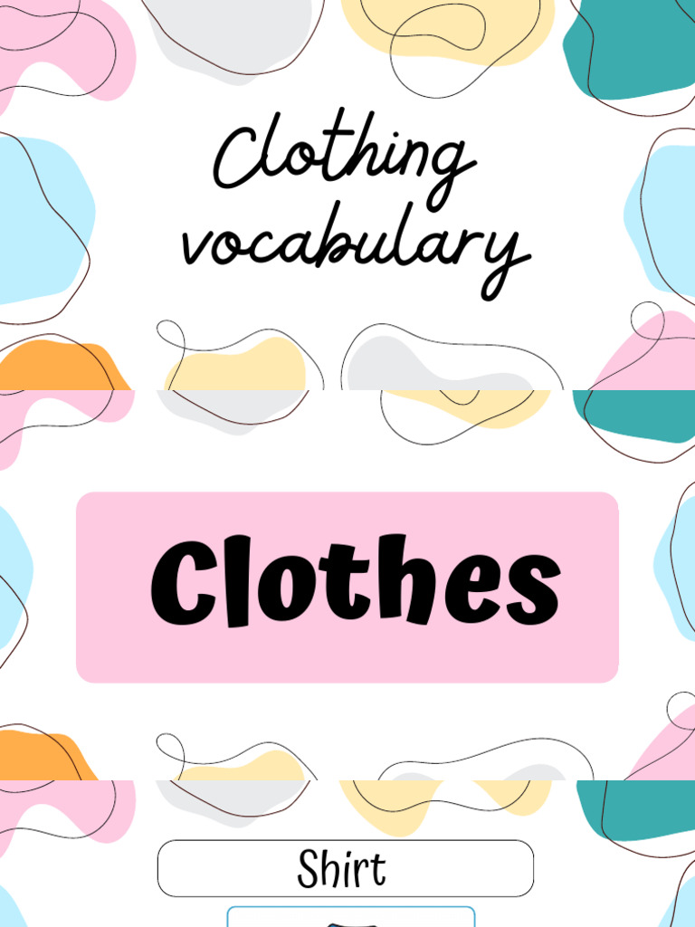 Clothing Vocabulary | PDF