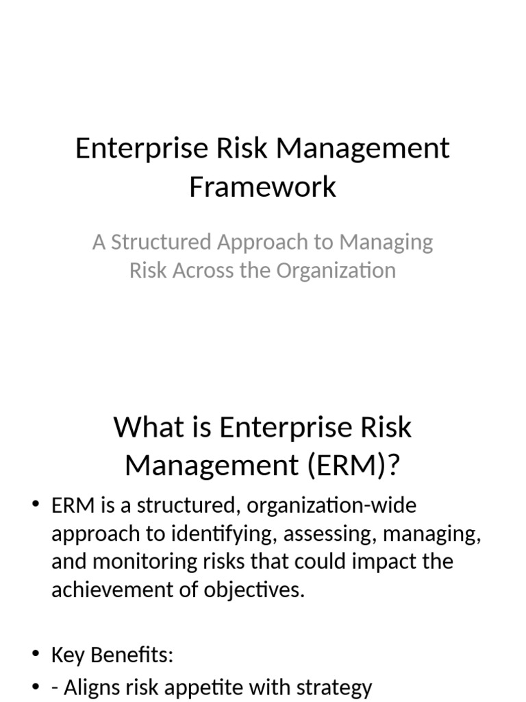 ERM Framework Presentation | PDF
