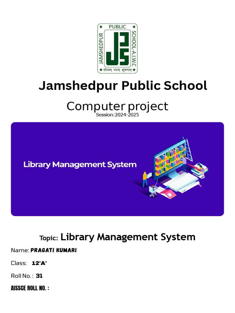 KS-Library Management CS Project | PDF | Library (Computing) | Computer ...