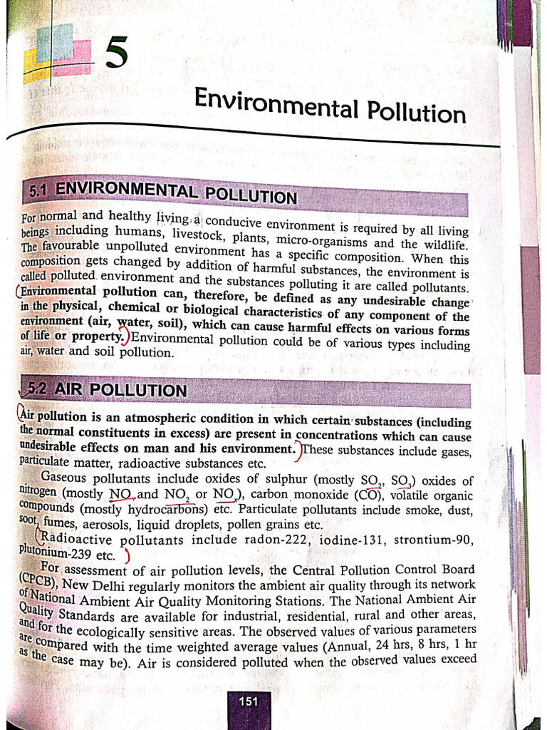 Unit - 05 Environmental Pollution | PDF