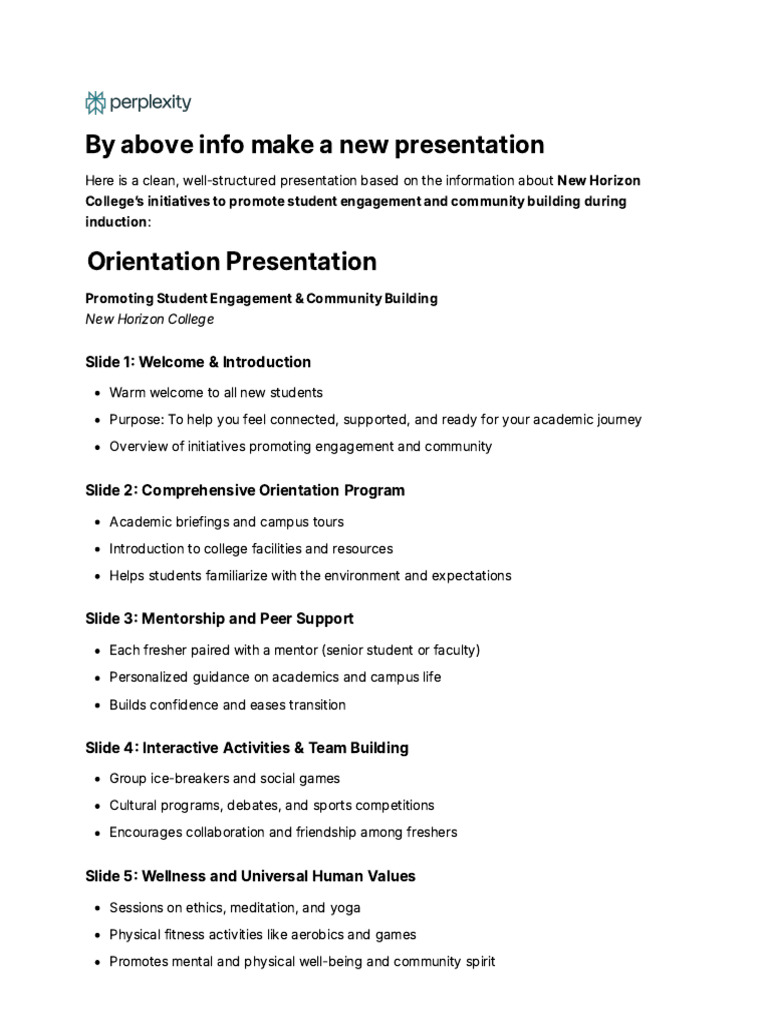 By Above Info Make A New Presentation | PDF | Mentorship | Social ...
