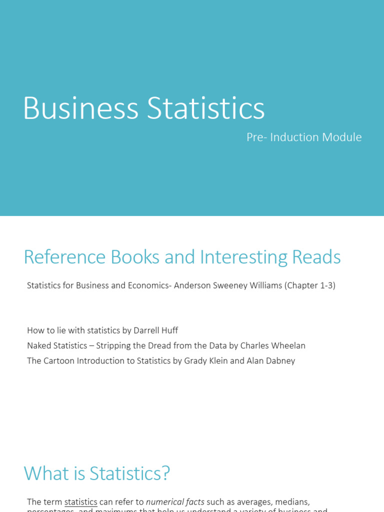 Business Statistics Overview and Applications | PDF | Level Of ...