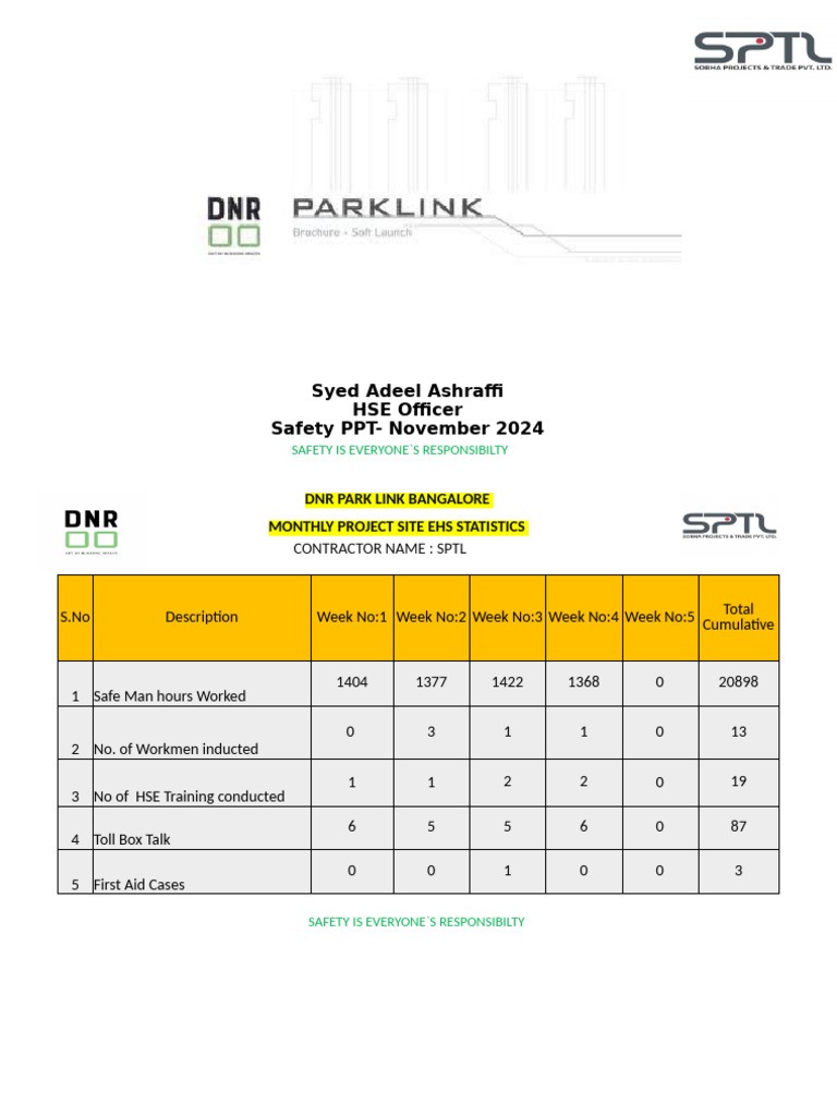 November 2024 EHS Safety Report | PDF