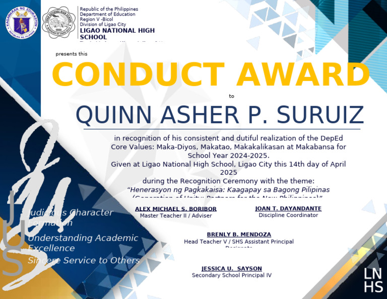 All India Exemplary Conduct Award 2025 | PDF