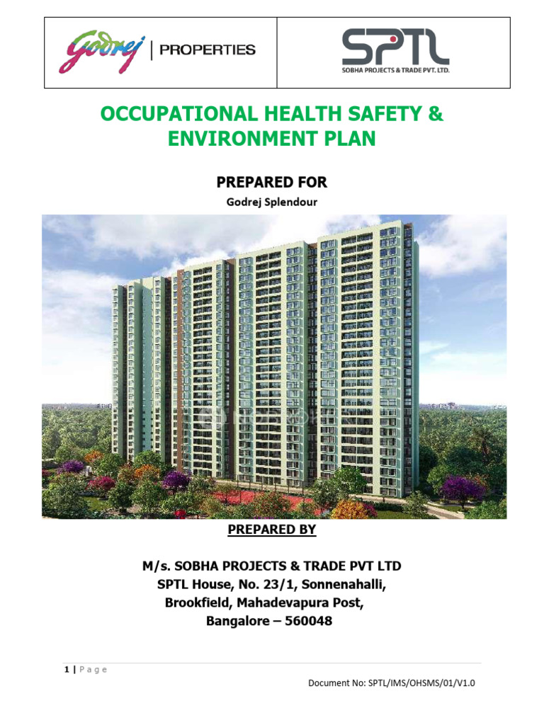 Godrej Splendour OHSE Plan Overview | PDF | Occupational Safety And ...