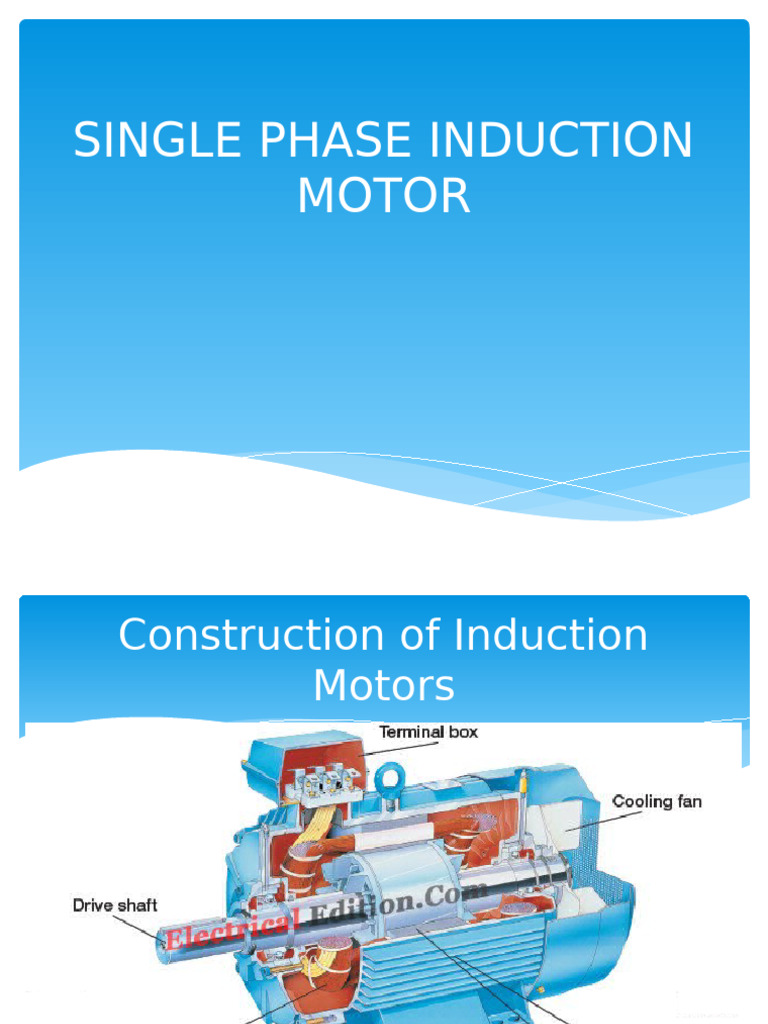 Single Phase Induction Motor Overview | PDF | Electric Motor | Electric ...