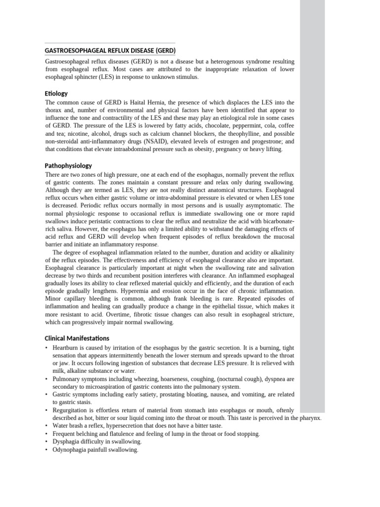 Understanding Gastroesophageal Reflux Disease | PDF | Gastroesophageal ...