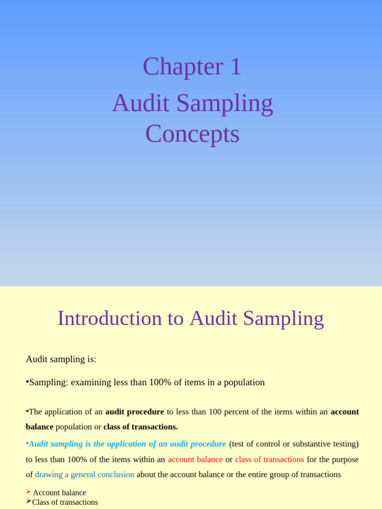 Understanding Audit Sampling Techniques | PDF | Sampling (Statistics ...