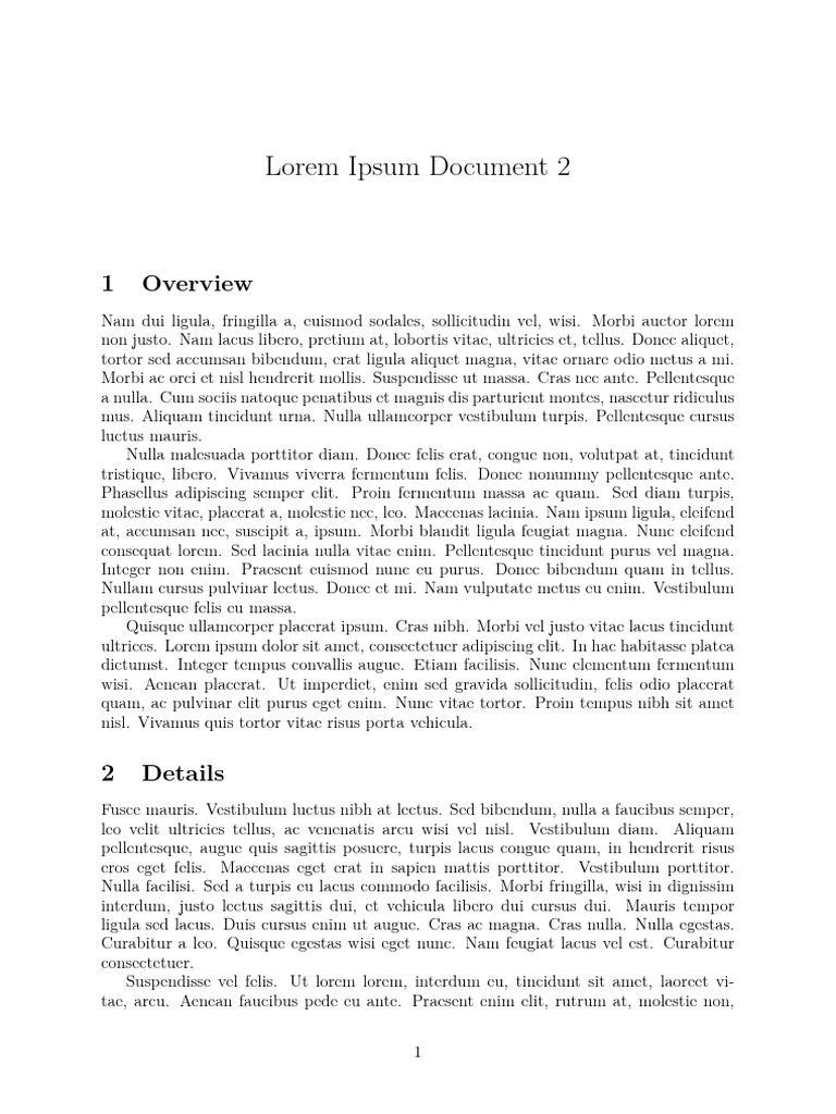 Lorem Ipsum Document 2 | PDF
