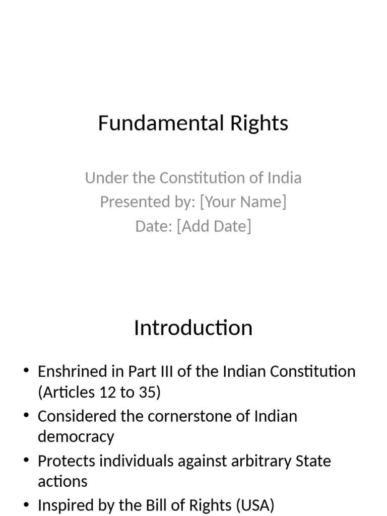 Overview of Fundamental Rights in India | PDF | Social Policy ...