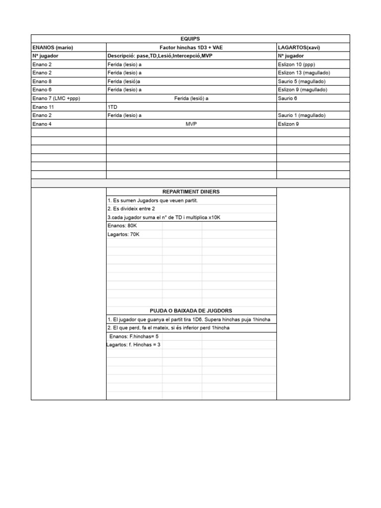 BB League | PDF