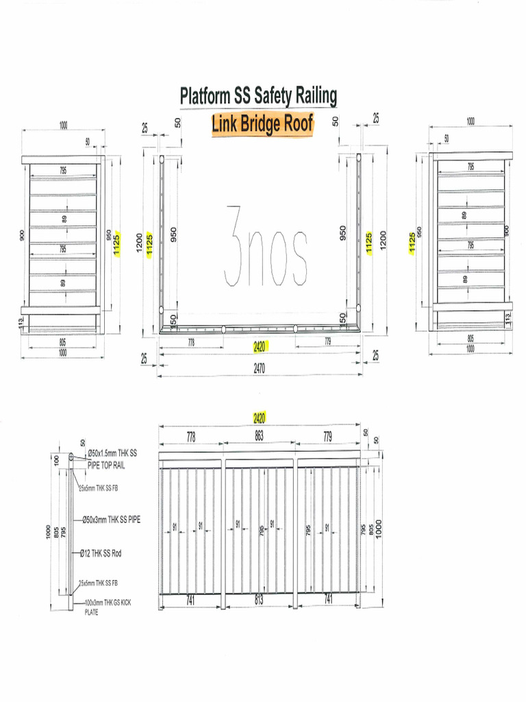 Platform SS Safety Railing FAB | PDF