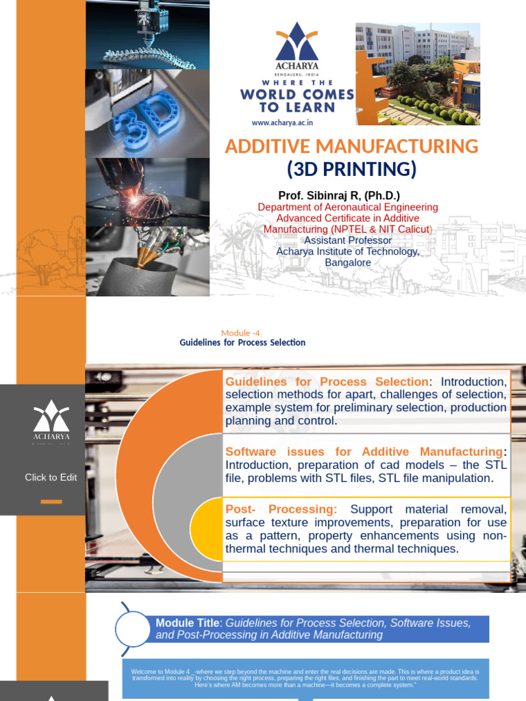 Additive Manufacturing Process Selection Guide | PDF | 3 D Printing ...