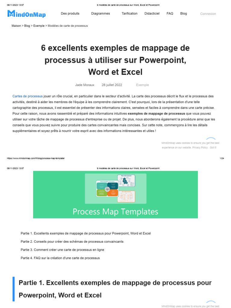 Modèles de cartographie des processus | PDF | Microsoft Excel ...