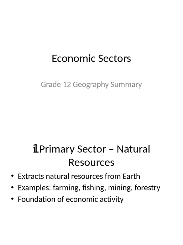 Overview of Economic Sectors in India | PDF