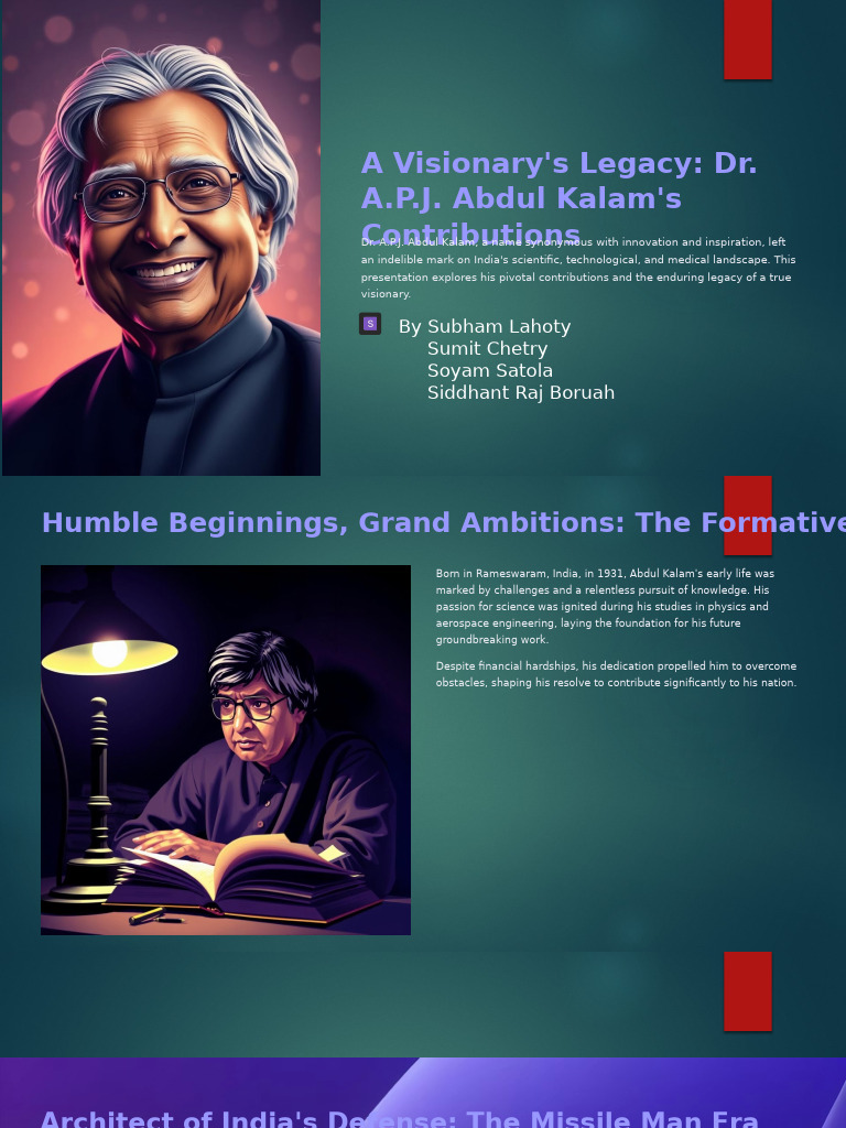 A Visionarys Legacy DR APJ Abdul Kalams Contributions PDF