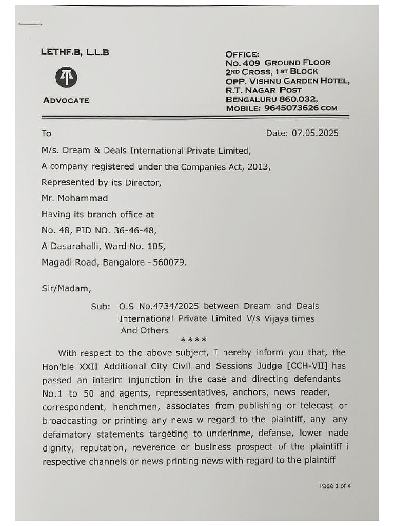 Injunction Suit | PDF