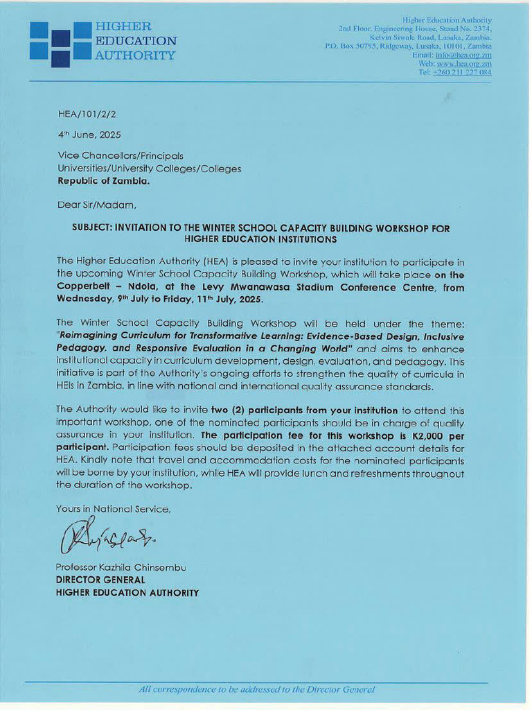 Invitation To The Winter School Capacity Building Workshop | PDF