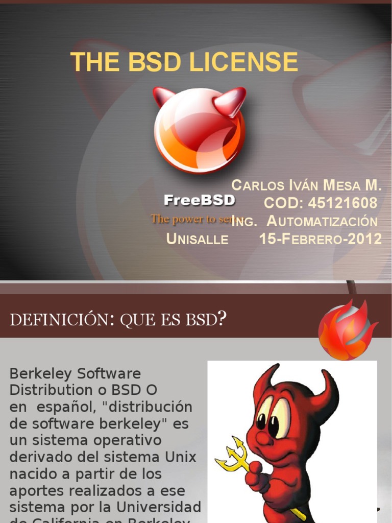 Presentacion 45121608 | PDF | Distribución de software de Berkeley | Unix
