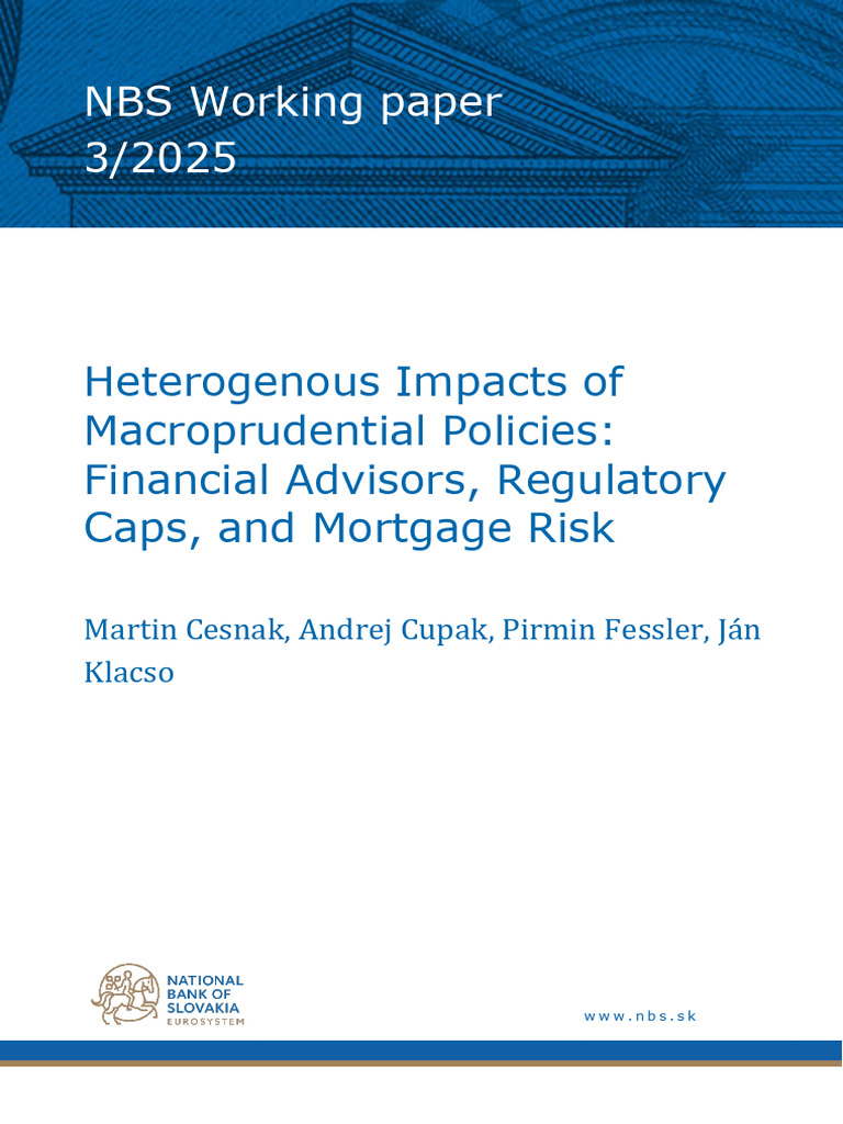 Macroprudential Policies and Mortgage Risk | PDF | Mortgages | Loan To ...