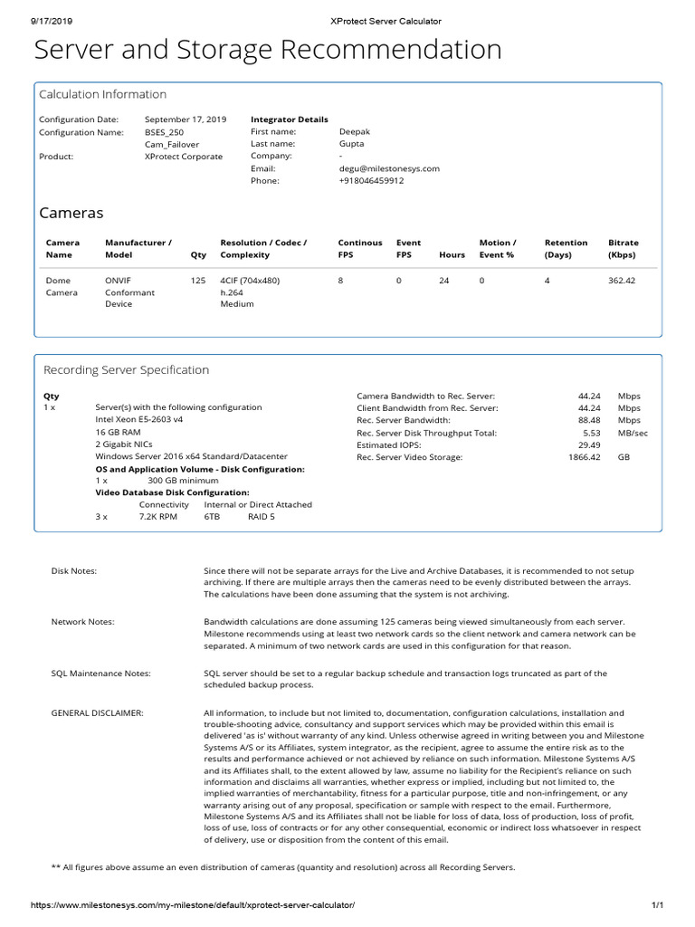 Revised XProtect Server Calculator - Failover | PDF | Server (Computing ...