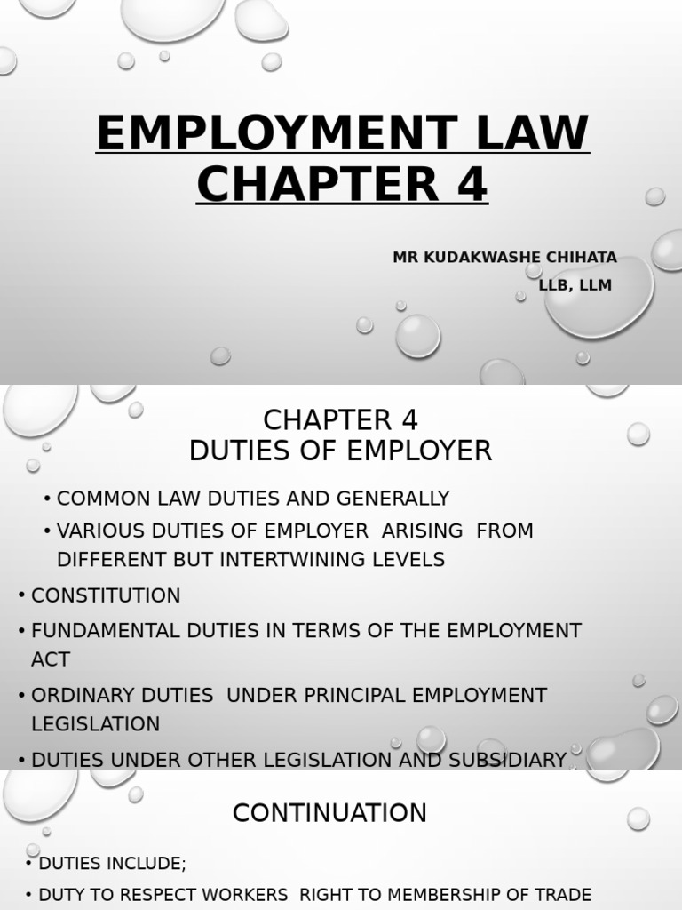Employer Duties Under Employment Act | PDF | Employment | Sexual Harassment