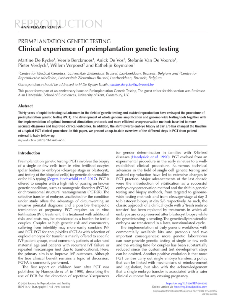 Advances in Embryo Grading for PGT | PDF | In Vitro Fertilisation ...