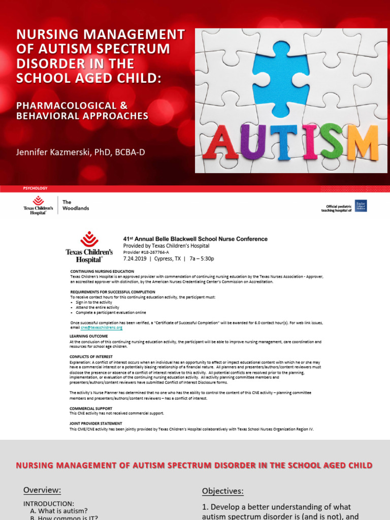 Nursing Management of Autism Spectrum Disorder in The School Aged Child ...