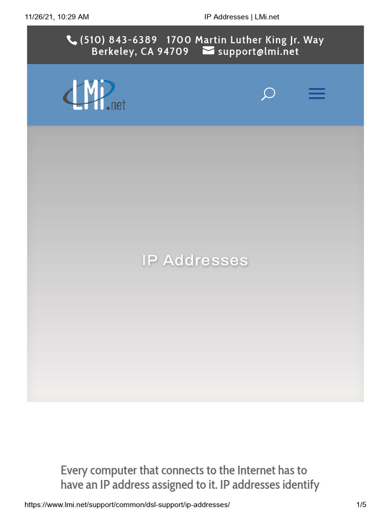 Understanding IP Addresses and Types | PDF | Ip Address | Router ...