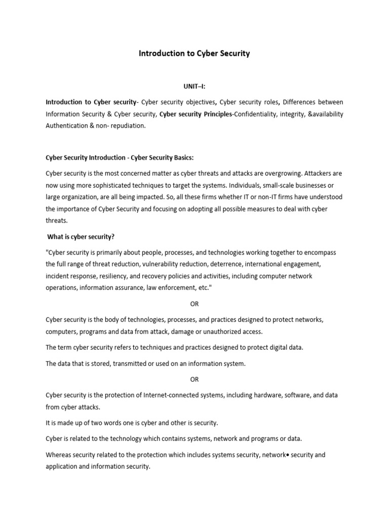 Cyber Security | PDF | Security | Computer Security