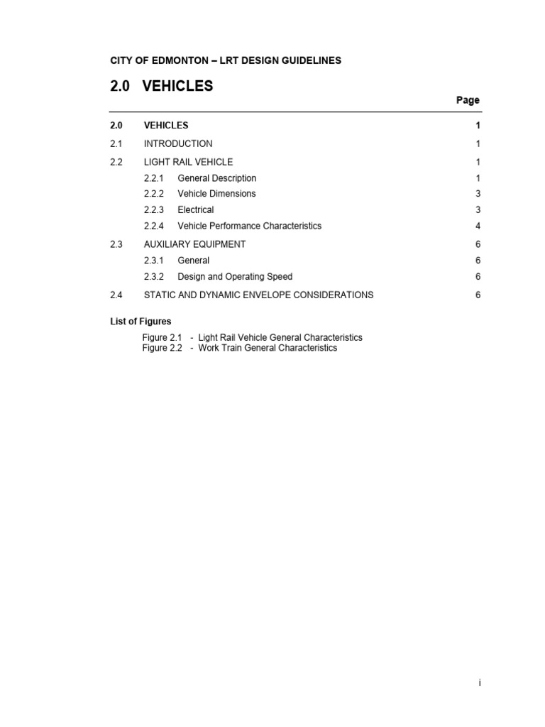 Edmonton LRT Vehicle Design Guidelines | PDF | Electromagnetic ...