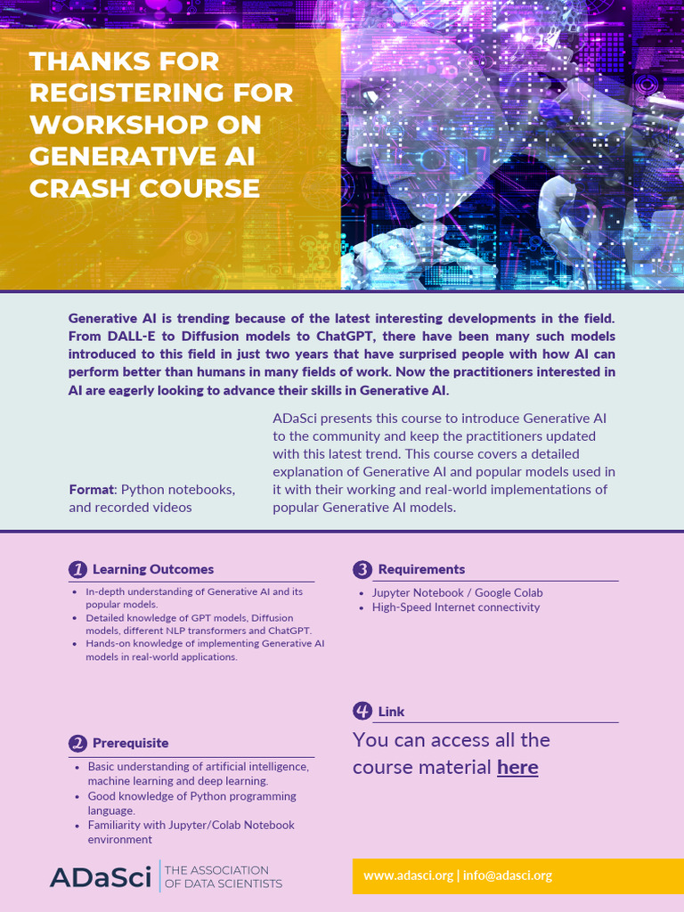 Generative AI Crash Course With Hands On Implementations Nkylcs | PDF