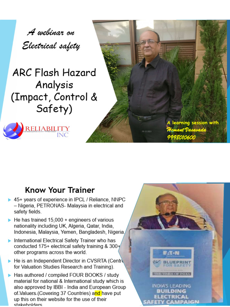 Arc Flash Hazards: Analysis & Safety | PDF | Personal Protective ...