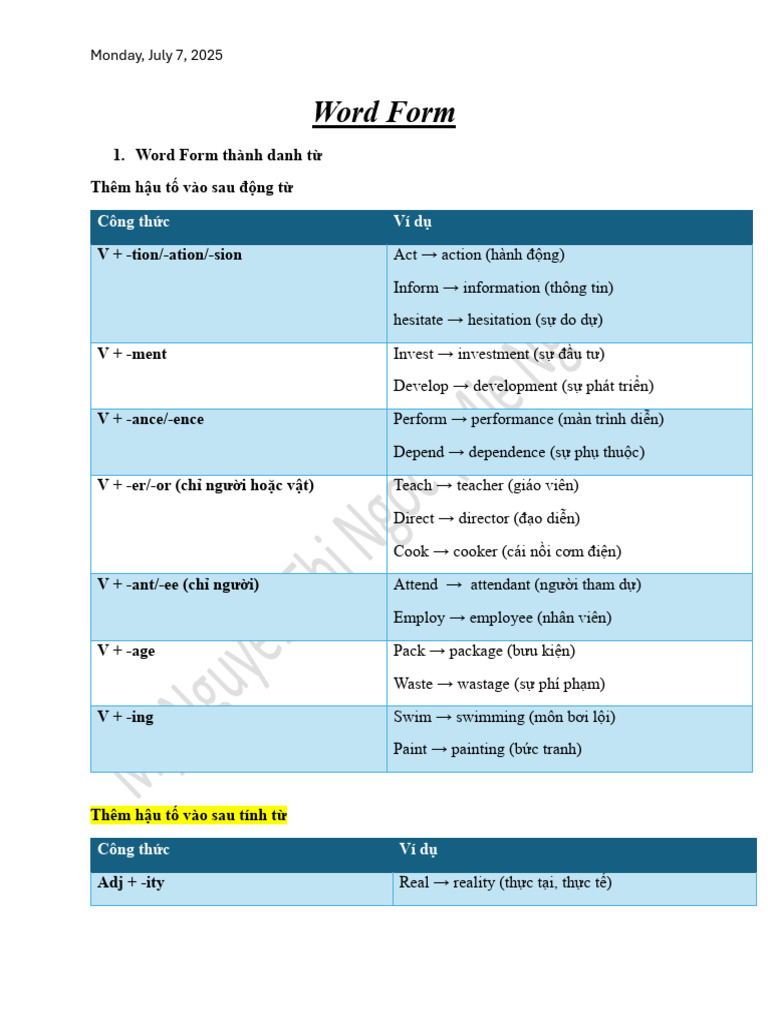 Word Form PDF | PDF