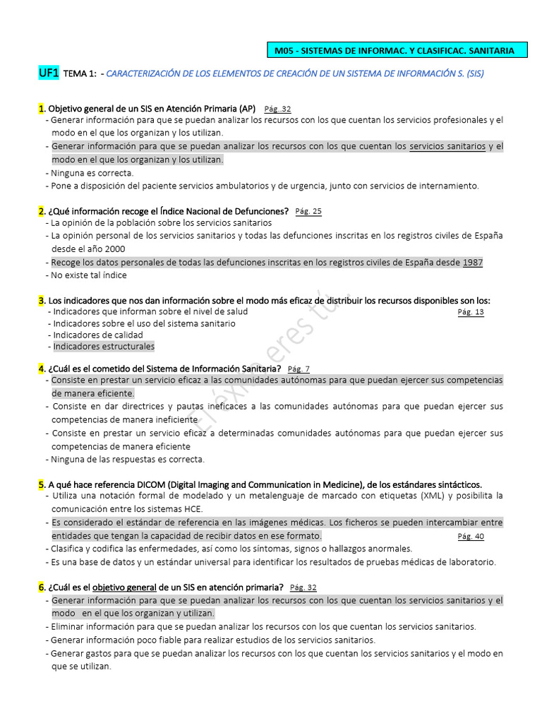 m05 Sistemas de Informac y Clasific San. - Recopilacion? 2 | PDF ...