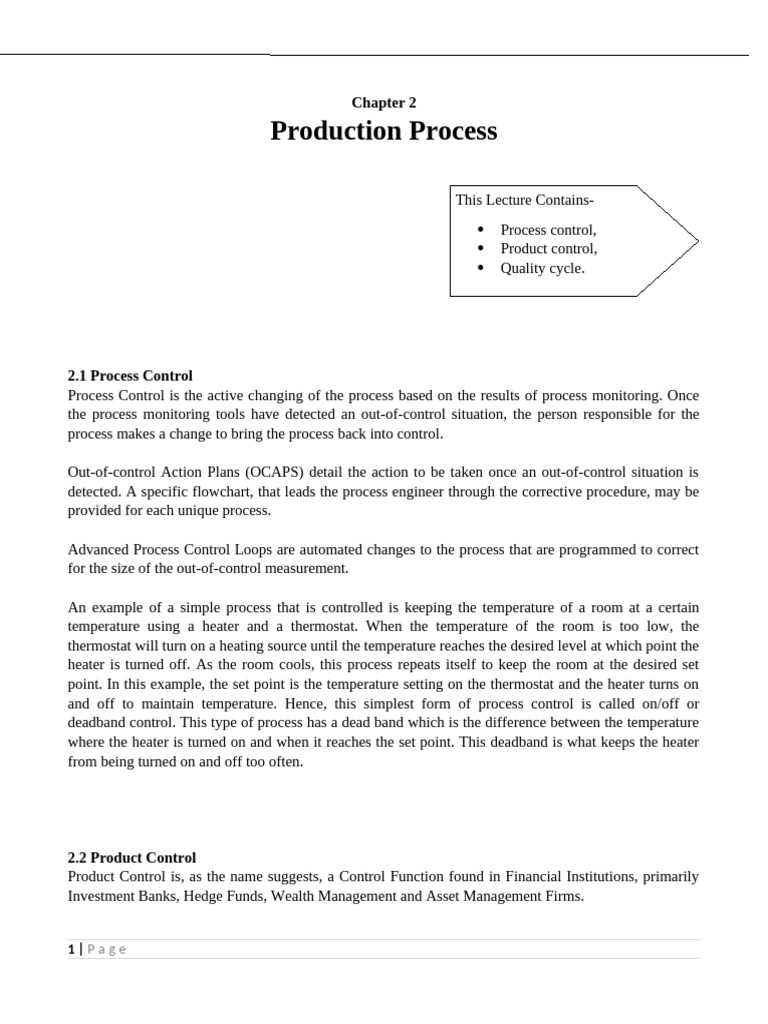 Chapter 2 - Production Process | PDF | Business
