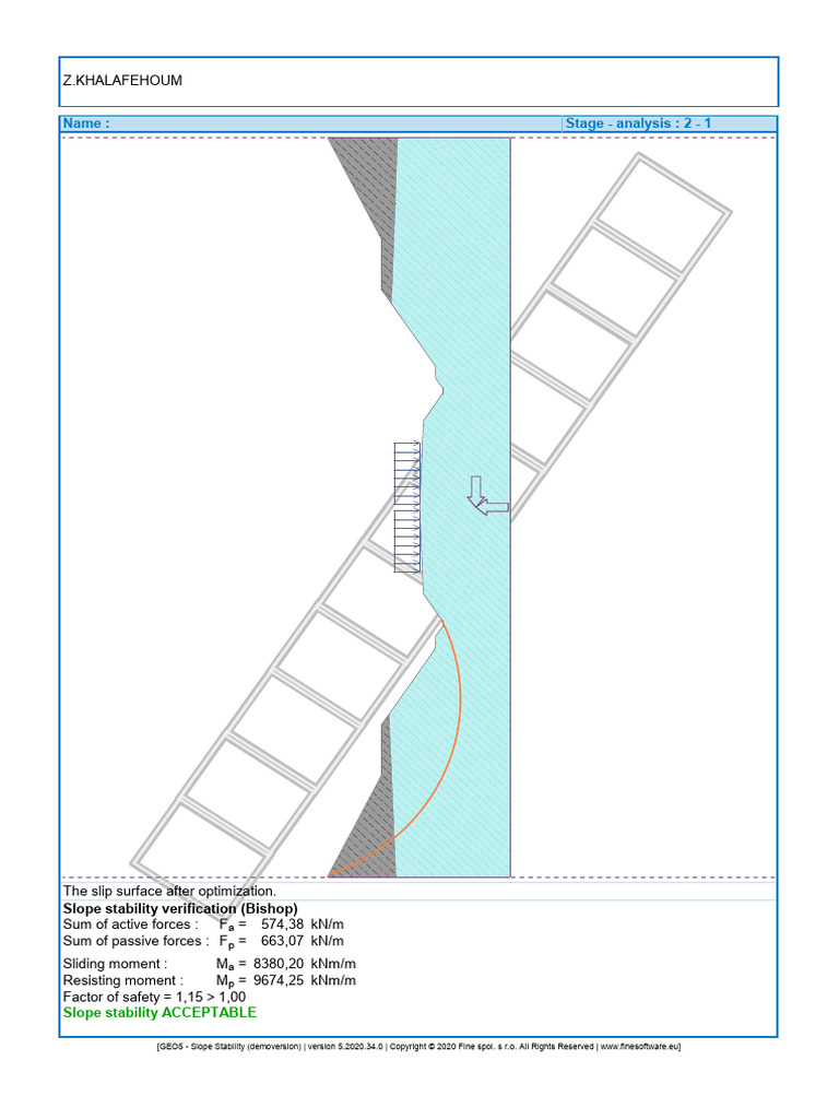 Slope Stability Analysis Results | PDF