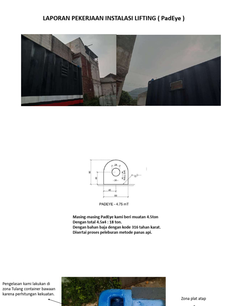 Instalasi Pad Eye pada Container | PDF