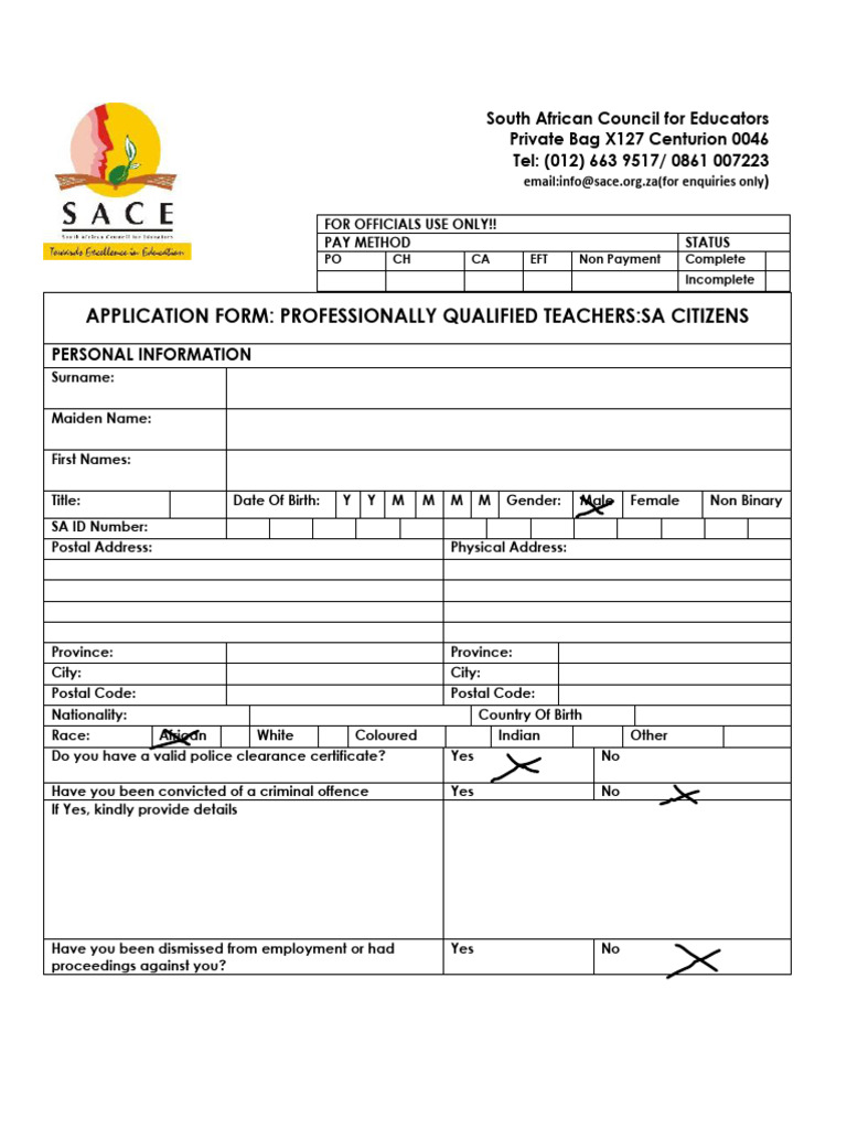 SACE Application Form Guide 2025 | PDF | Common Law | Justice